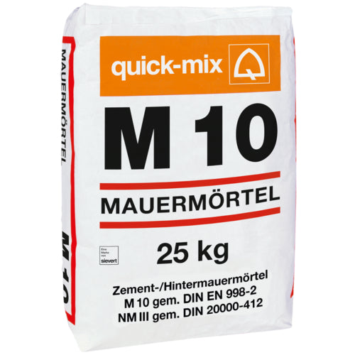 Quick-Mix Zementmörtel M 10 für Mauer- & Putzmörtel 25 kg Sackware