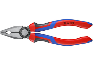 Knipex Kombizange aus Werkzeugstahl, 180 mm, mehrkomponentige Griffe