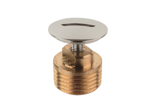 Schütte MS Stopfen 1/2" AG mit Schlitz, chromfarbenes Zubehör