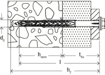 fischer Langschaftdübel K (Nylon, 4 Stück)