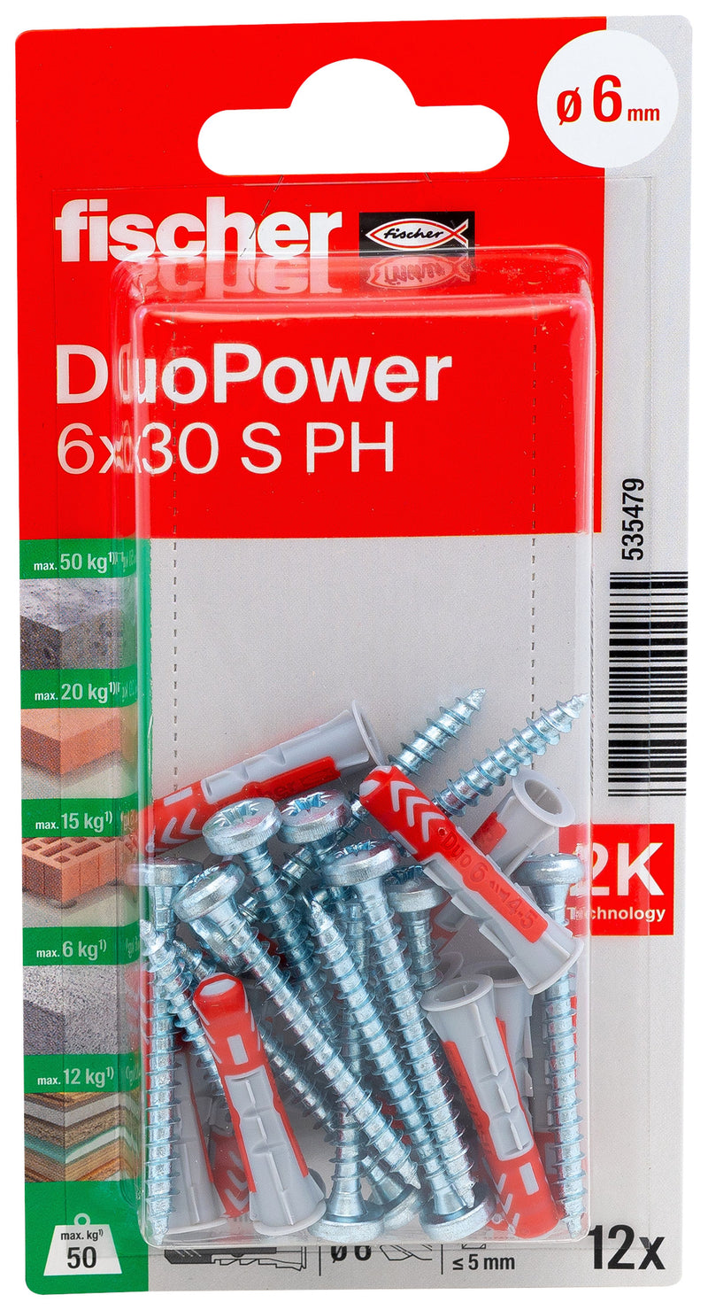 fischer DuoPower Universaldübel Mauerwerksdübel Nylon