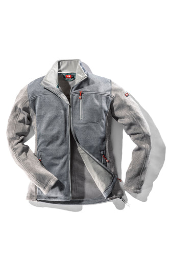 Bullstar Strick-Fleecejacke marine/grau melange