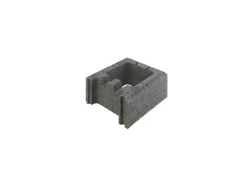 Hamann Schalungs-Endstein aus Beton, anthrazit, 25 x 24 x 10 cm