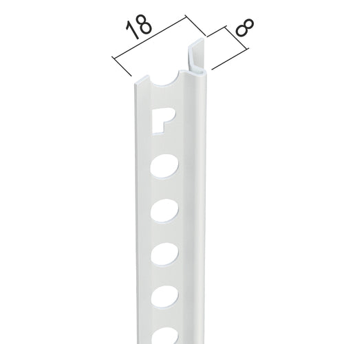 PROTEKTORWERK Putzlehre Innenputz 9008 aus Aluminium, 8 mm, weiß grundiert