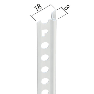 PROTEKTORWERK Putzlehre Innenputz 9008 aus Aluminium, 8 mm, weiß grundiert