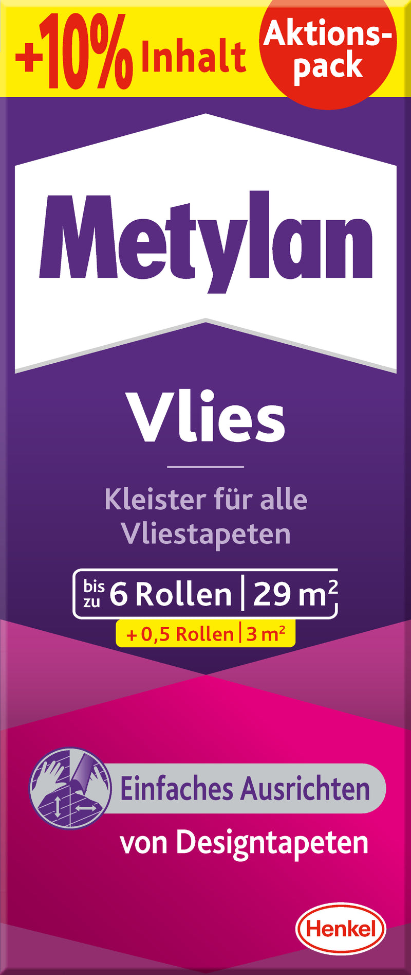 Metylan Vlies 180 g Kleister im PromoPack (10% extra)