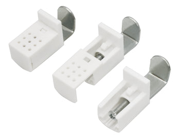 buchheister® Plissee Free Trägerset für Klemm/Falzmontage, 1 Stück in Weiß