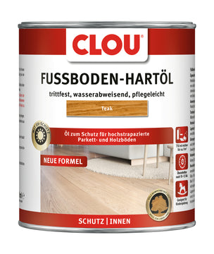 CLOU Fußboden-Hartöl teak, farblos, wasserabweisend für innen