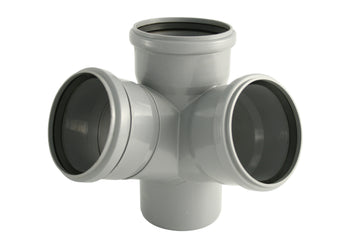 Marley HT Eckdoppelabzweig aus PP, grau DN 110/110/110
