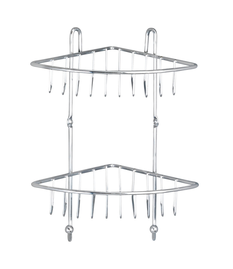 WENKO Milano Badeckregal 2 Etagen Metall chrom, 22,5 x 30 x 16,5 cm