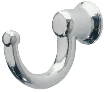 HSI Zierhaken Zamak weiß, 30 mm mit Stockschraube