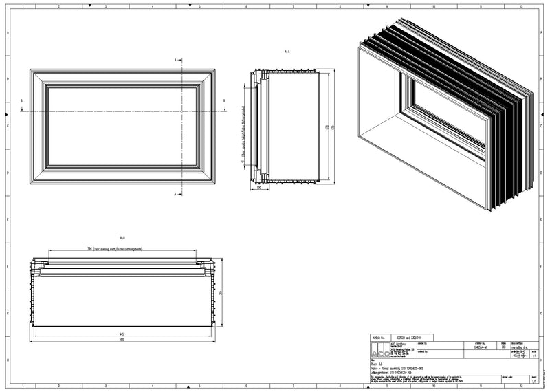 ACO Therm 3.0 Laibungsrahmen Standard aus Kunststoff, 1000 x 625 mm