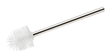 WENKO Ersatzstiel für WC-Bürste mit Silikonkopf, weiß (Ø 7,5 cm)