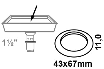 Schütte Ventilkelchdichtung aus Gummi für 1 1/2 Zoll, konisch