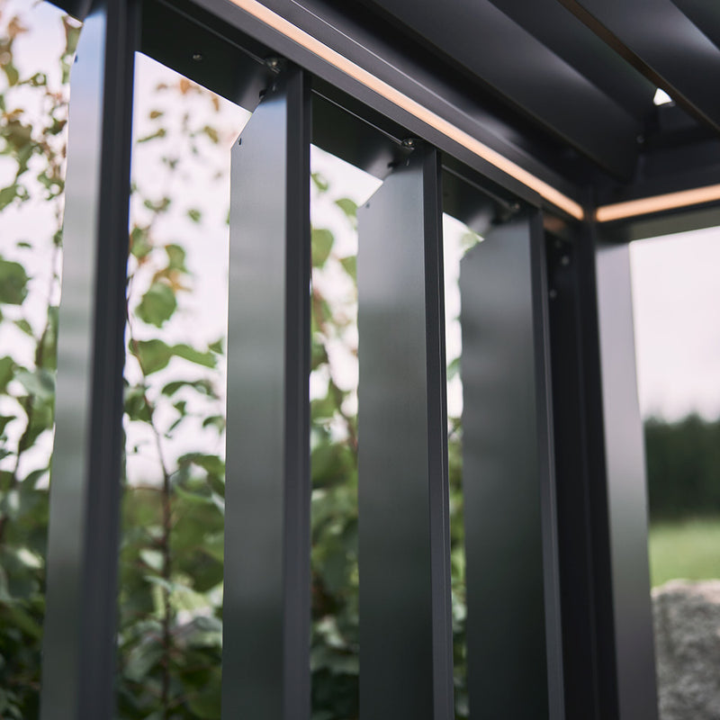 Biohort Pergola – Milieubild, 3x3 dunkelgrau