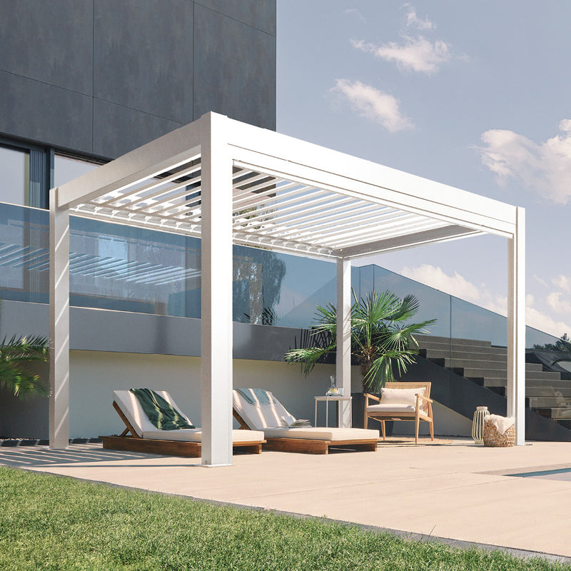Biohort Pergola Gr. 4 × 3 (404,5 × 312 × 264 cm) Weiß Weiß