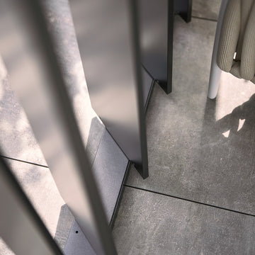 Biohort Lamellenseitenwand mit Abschlussblende für 3 m Seite Dunkelgrau-metallic