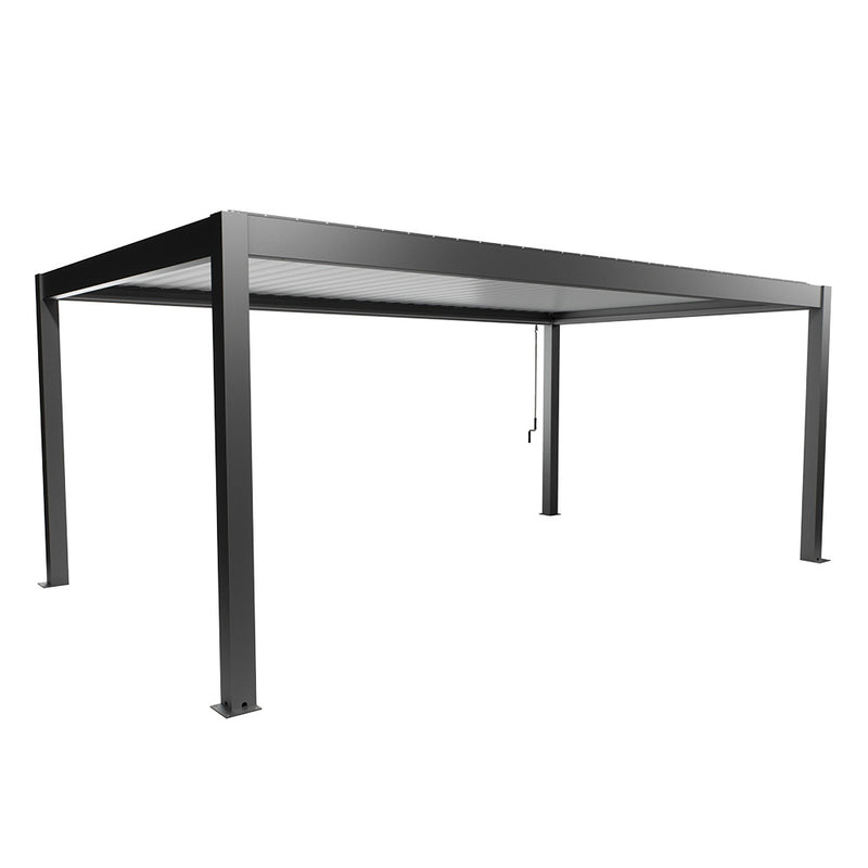 Biohort Pergola Gr. 6 × 3,5 (608 × 367,5 × 264 cm) Dunkelgrau-metallic Weiß