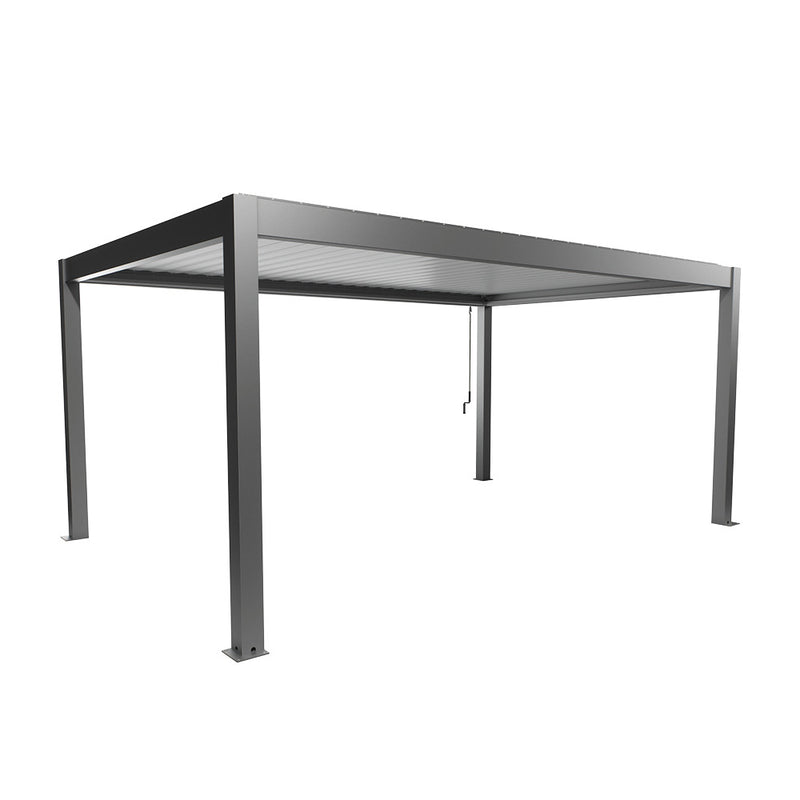 Biohort Pergola Gr. 5,5 × 3,5 (552,5 × 367,5 × 264 cm) Quarzgrau-metallic Weiß