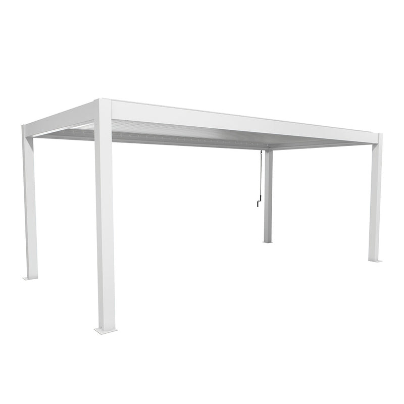 Biohort Pergola Gr. 6 × 3 (608 × 312 × 264 cm) Weiß Silber-metallic