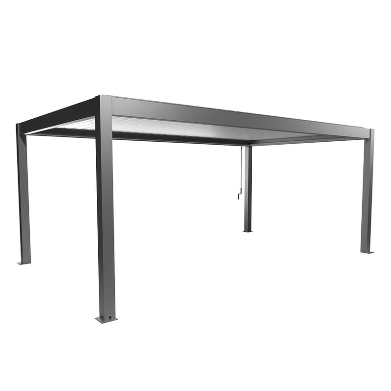 Biohort Pergola Gr. 6 × 3,5 (608 × 367,5 × 264 cm) Quarzgrau-metallic Silber-metallic