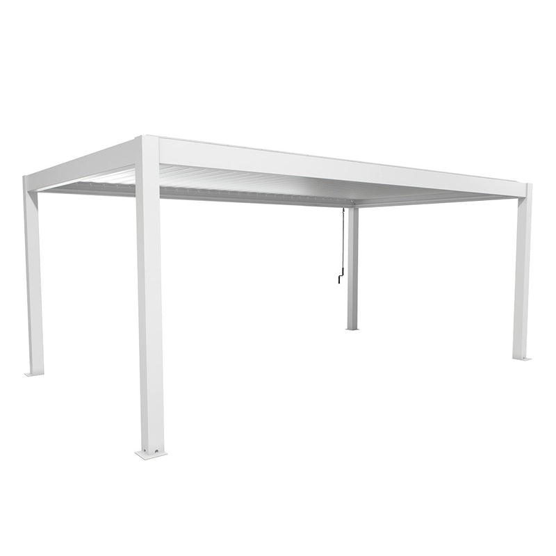 Biohort Pergola Gr. 6 × 3,5 (608 × 367,5 × 264 cm) Weiß Silber-metallic