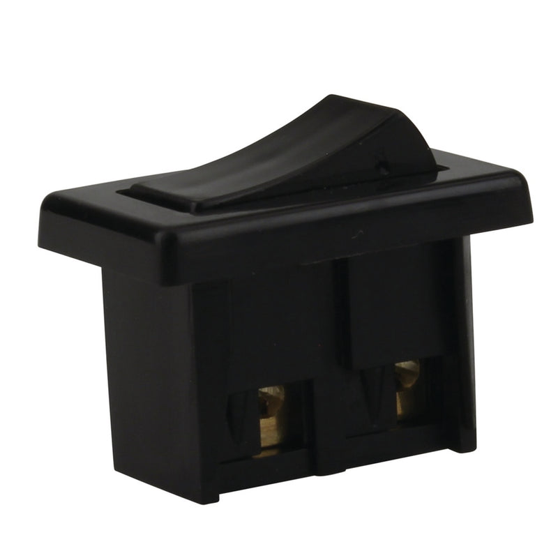 UNITEC Einbau-Wippschalter 1-polig schwarz, 2 A, für Verbraucher bis 450 W (2 St)