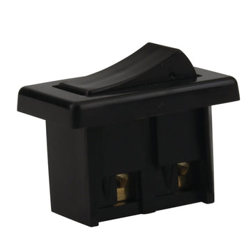 UNITEC Einbau-Wippschalter 1-polig schwarz, 2 A, für Verbraucher bis 450 W (2 St)