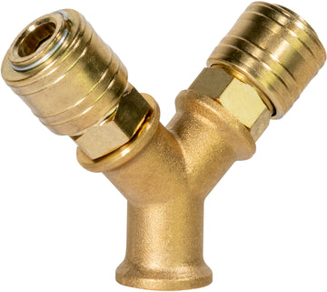 Güde Verteiler 3/8" IG mit 2 Kupplungen, Druckluftzubehör