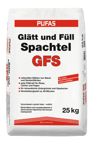 Pufas Glätt- & Füllspachtel 25 kg, weiß (Flächenspachtel/Fugenspachtel)