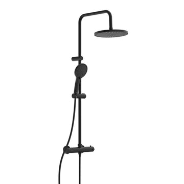 Schütte Adria Duschsäule schwarz matt mit Thermostatarmatur