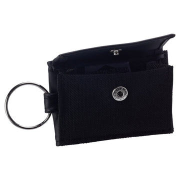 KEYMAX Mini-Brieftasche schwarz mit Ring (Schlüsselanhänger)