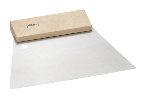 Ciret Trapez-Spachtel 180 mm, Spachtel Stahlblatt mit Holzgriff