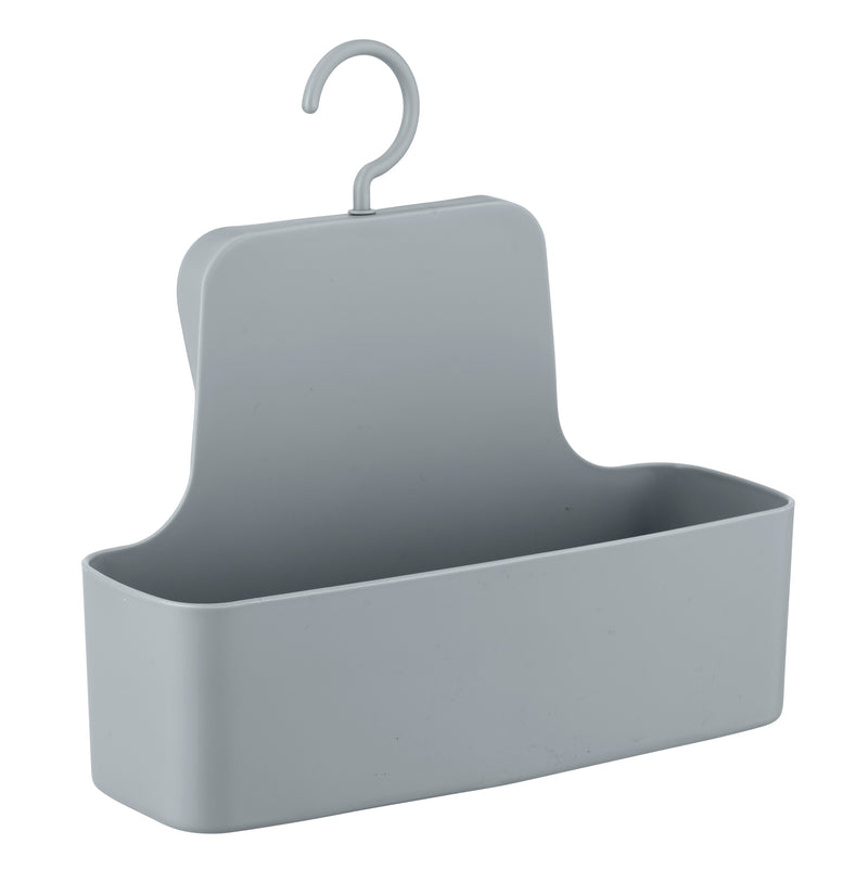 WENKO Barcelona Dusch-Caddy grau, 26 x 24 cm, Aufhängung