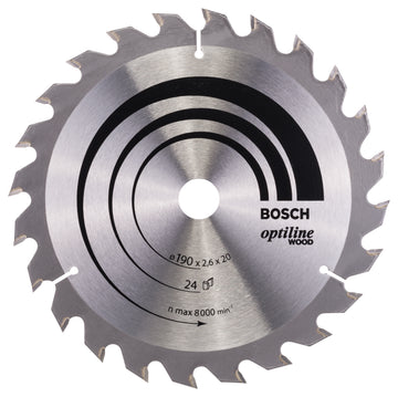 Bosch Kreissägeblatt 190 x 2,6 x 20/16 mm, 24 Zähne