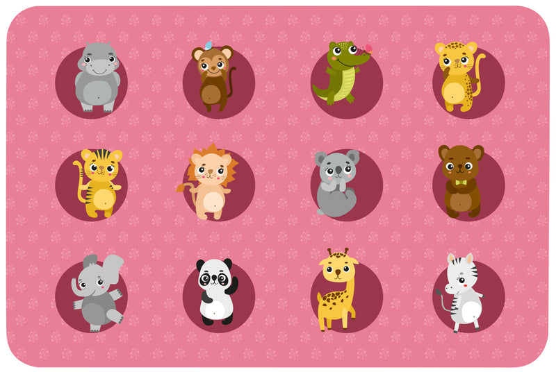 WINDHAGER Tischset bedruckt Animals Pink, 30 x 45 cm