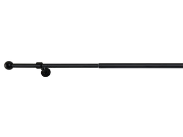 buchheister® 2in1 Teleskopgarnitur für Gardinenstangen, schwarz