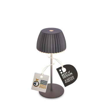 Briloner Leuchten Tischleuchte Mini Akku, anthrazit, 2700K, IP44