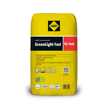 SAKRET Bausysteme Greenlight GL-Fast faserverstärkter Fliesenkleber, 15 kg
