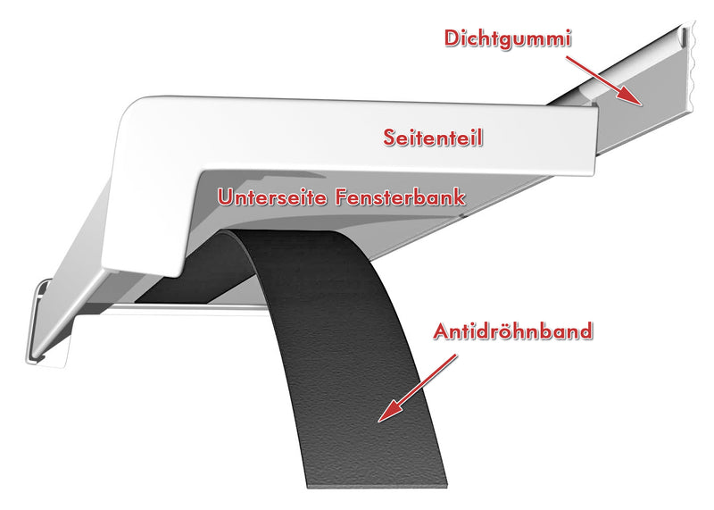SAREI Dichtgummi schwarz, 2 m, für Fensterbleche