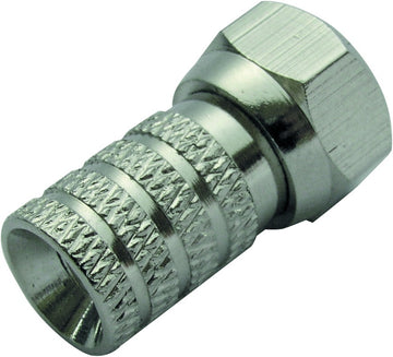Schwaiger F-Aufdrehstecker, silber