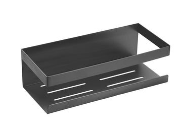 Wenko Wandablage Meleto gunmetall – Schöner Wohnen WD-ACC S+K, Edelstahl