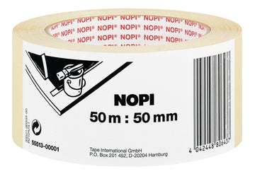 Tesa NOPI Malerflachkrepp, Abdeckband Papier, 50 mm x 50 m