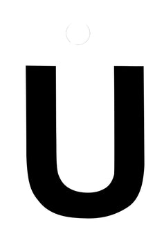 Conmetall Meister Klebebuchstabe U schwarz, Folie