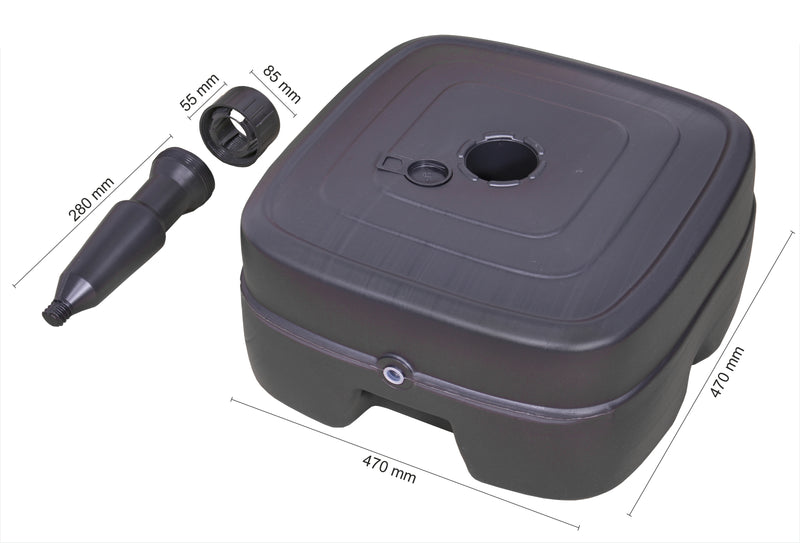 Schneider Xaver Schirmständer anthrazit, kunststoff, halbrund, füllbar 50 l