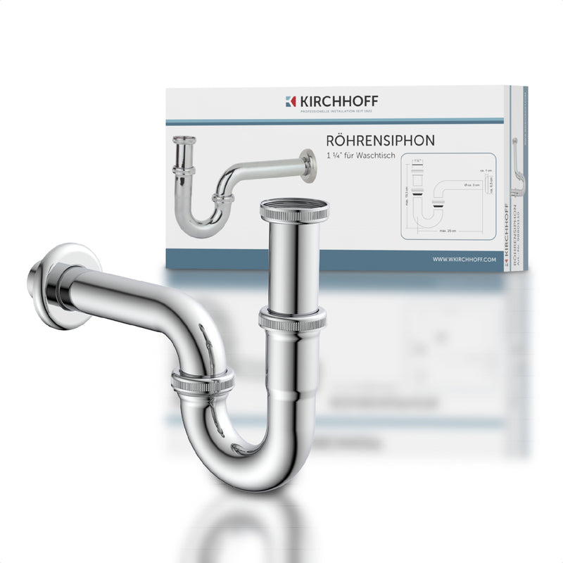 Schütte Röhrensiphon verchromt für Waschbecken, 1¼"x32 mm