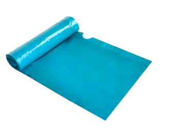 coronet Abfallsack 120 l blau, LDPE Müllbeutel mit Zugband (10 Stück)