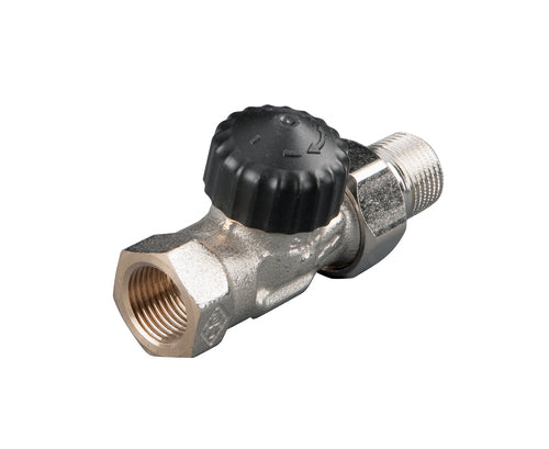 Heimeier Thermostatventil Durchgang, 1/2" vernickelt, Metallausführung