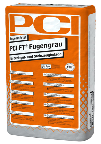 PCI FT-Fugengrau silbergrau Nr.16 Fugenmörtel für Steingut/Steinzeug, 25 kg