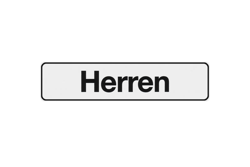 Conmetall Meister Hinweisschild Herren, weißes PVC, selbstklebend